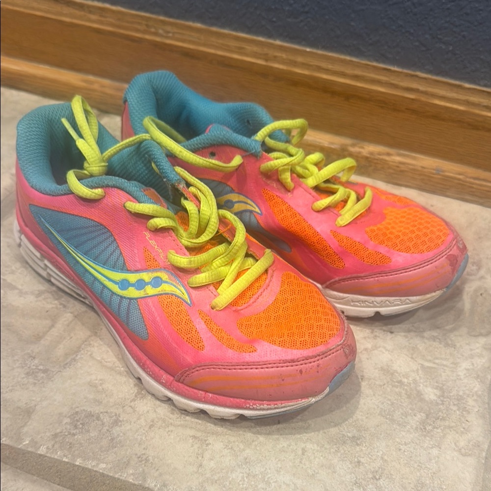 Saucony Kids' Pink and Blue Running Shoes